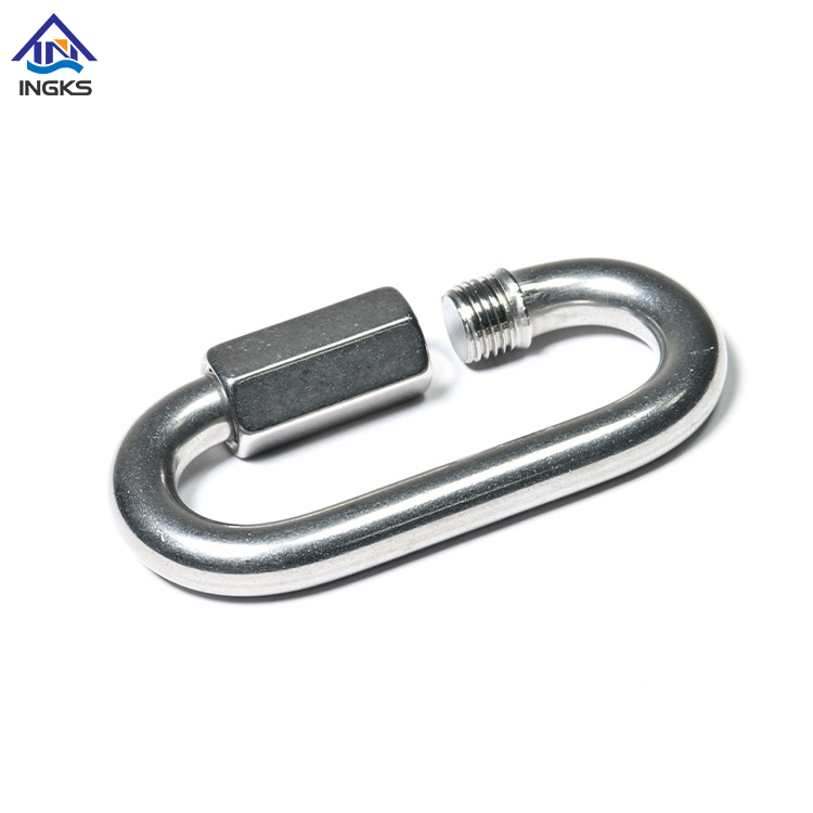 Outdoor Rigging Quick Link Carabiner Chain Connectors วงรีพร้อมสกรูเกท