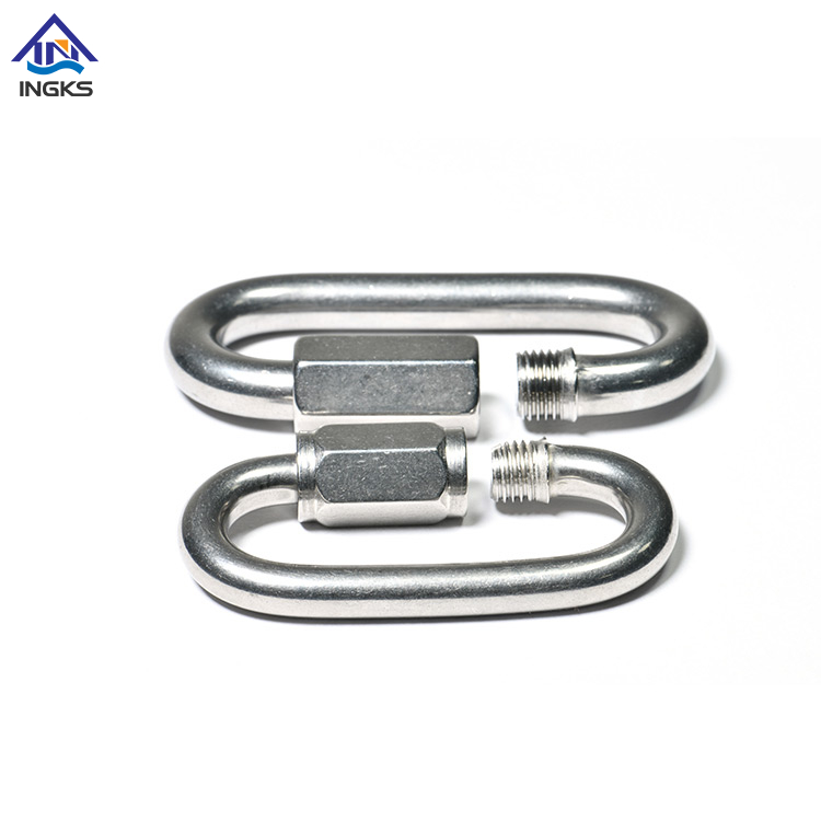 Outdoor Rigging Quick Link Carabiner Chain Connectors วงรีพร้อมสกรูเกท