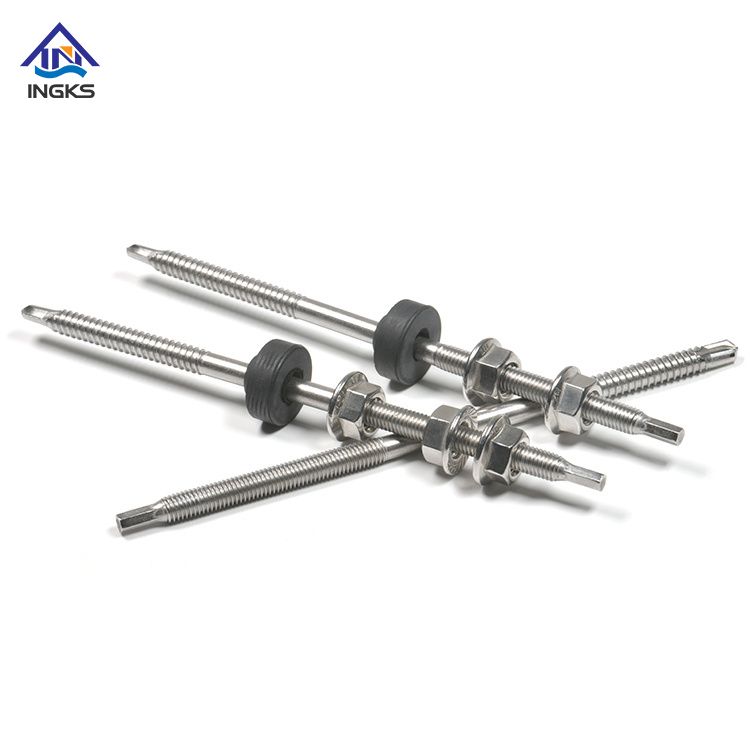 SUS 304 316 Solar Hanger Bolt อุปกรณ์เสริมแผงโซลาร์เซลล์สำหรับติดตั้งเกลียวคู่