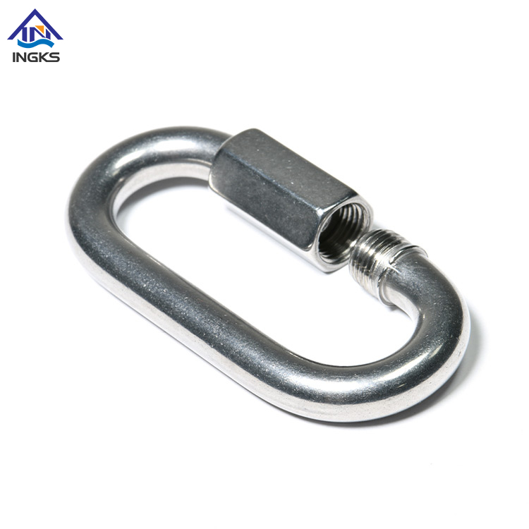 Outdoor Rigging Quick Link Carabiner Chain Connectors วงรีพร้อมสกรูเกท