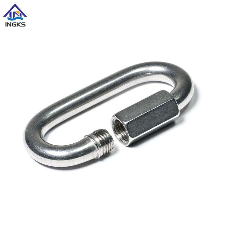 Outdoor Rigging Quick Link Carabiner Chain Connectors วงรีพร้อมสกรูเกท