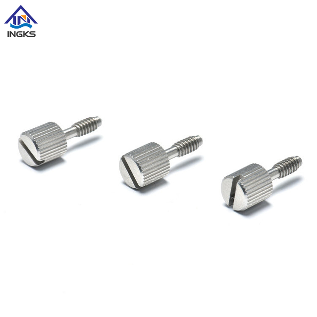 สแตนเลส 304 Slotted Thumb Knurled ชีสหัว Captive Screw