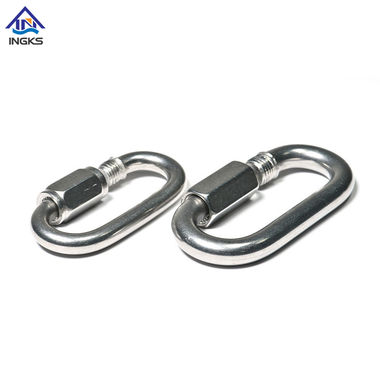 Outdoor Rigging Quick Link Carabiner Chain Connectors วงรีพร้อมสกรูเกท