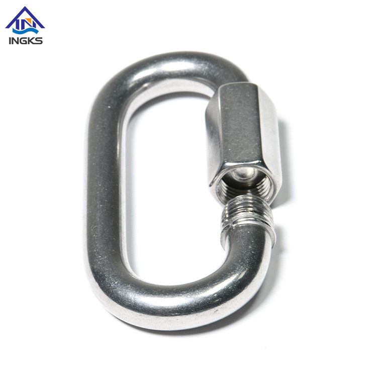 Outdoor Rigging Quick Link Carabiner Chain Connectors วงรีพร้อมสกรูเกท