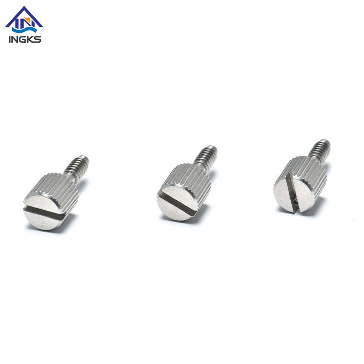 สแตนเลส 304 Slotted Thumb Knurled ชีสหัว Captive Screw