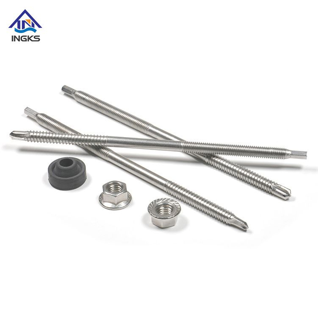 SUS 304 316 Solar Hanger Bolt อุปกรณ์เสริมแผงโซลาร์เซลล์สำหรับติดตั้งเกลียวคู่