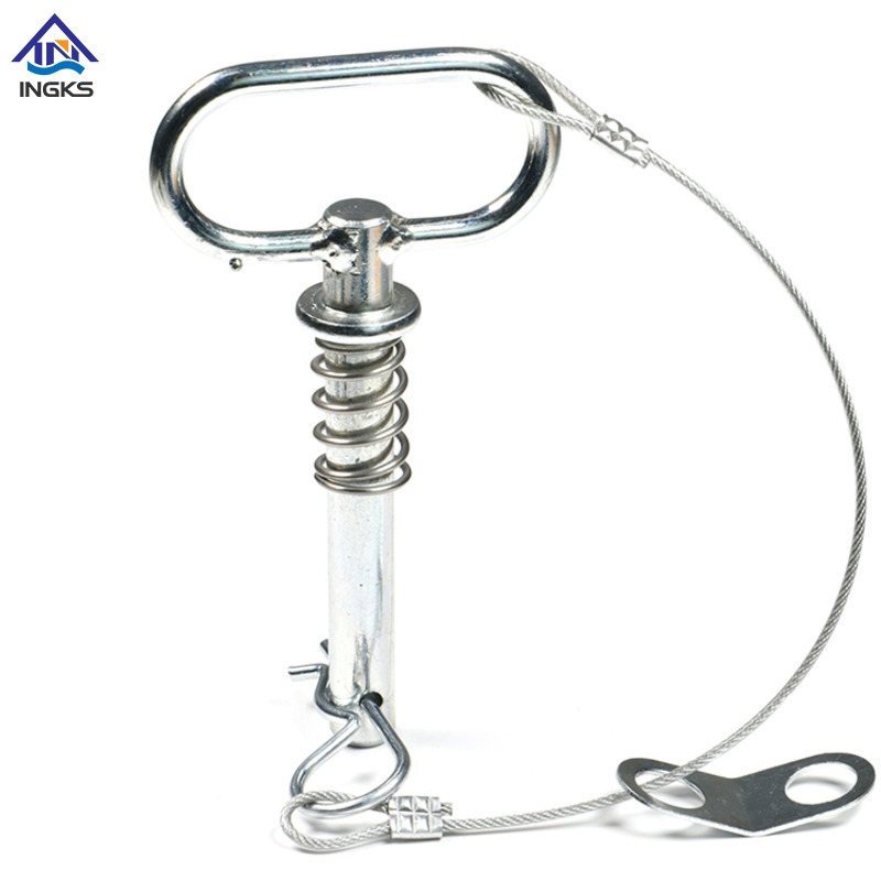  Q ด้ามจับ Clevis Pin หน้าแปลนมีรูที่ส่วนท้าย