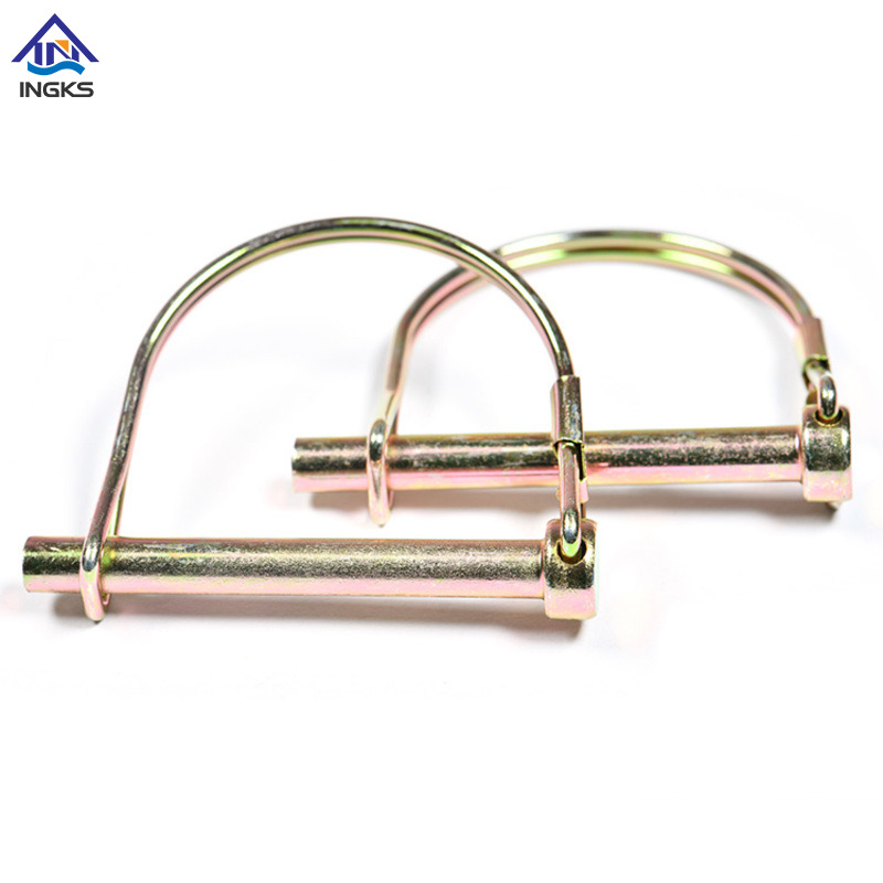 หมุดล็อคกลมเหล็ก D Type สังกะสี สีเหลือง