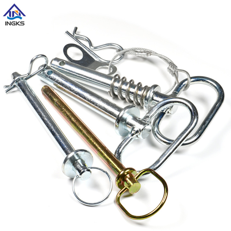  Q ด้ามจับ Clevis Pin หน้าแปลนมีรูที่ส่วนท้าย