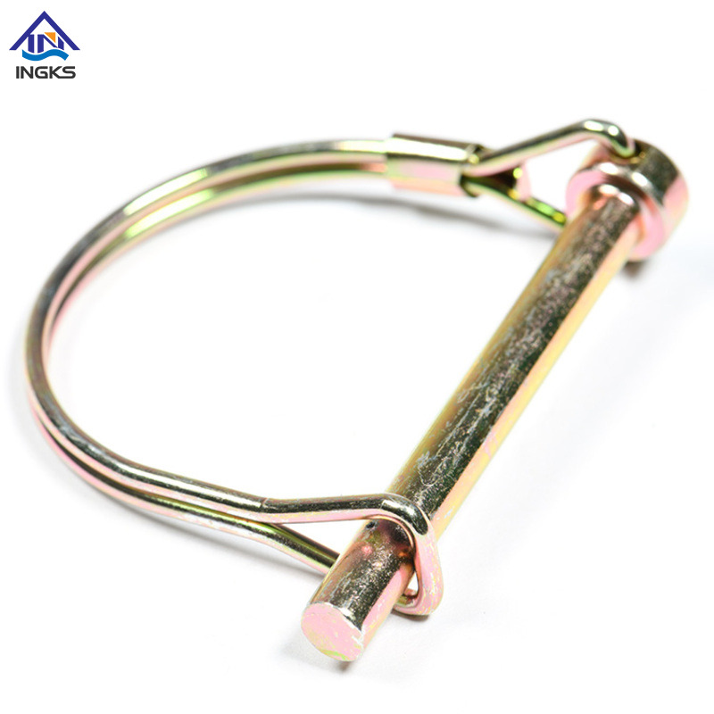 หมุดล็อคกลมเหล็ก D Type สังกะสี สีเหลือง