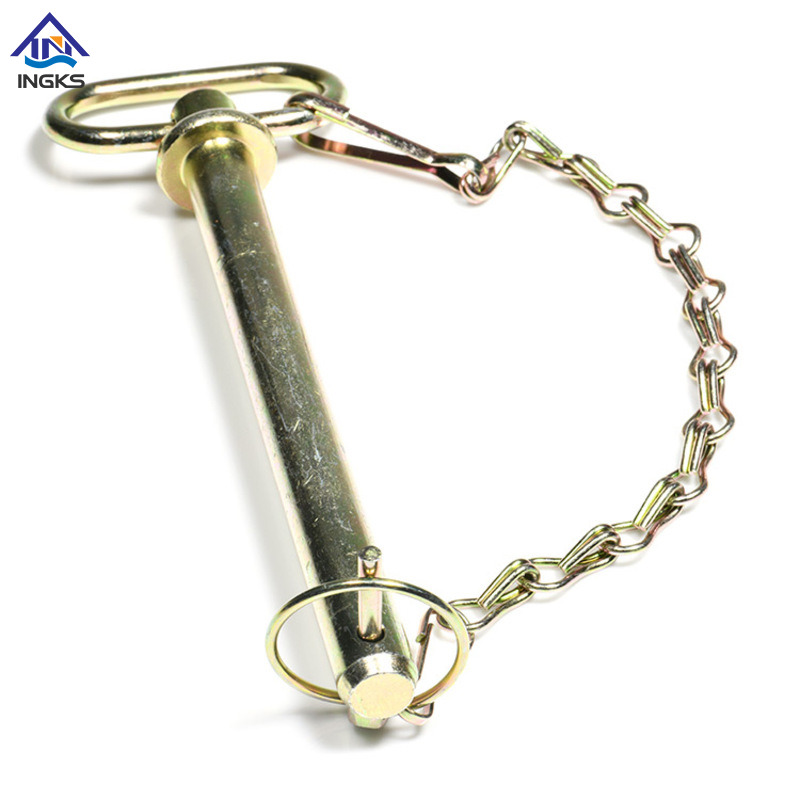  Q ด้ามจับ Clevis Pin หน้าแปลนมีรูที่ส่วนท้าย