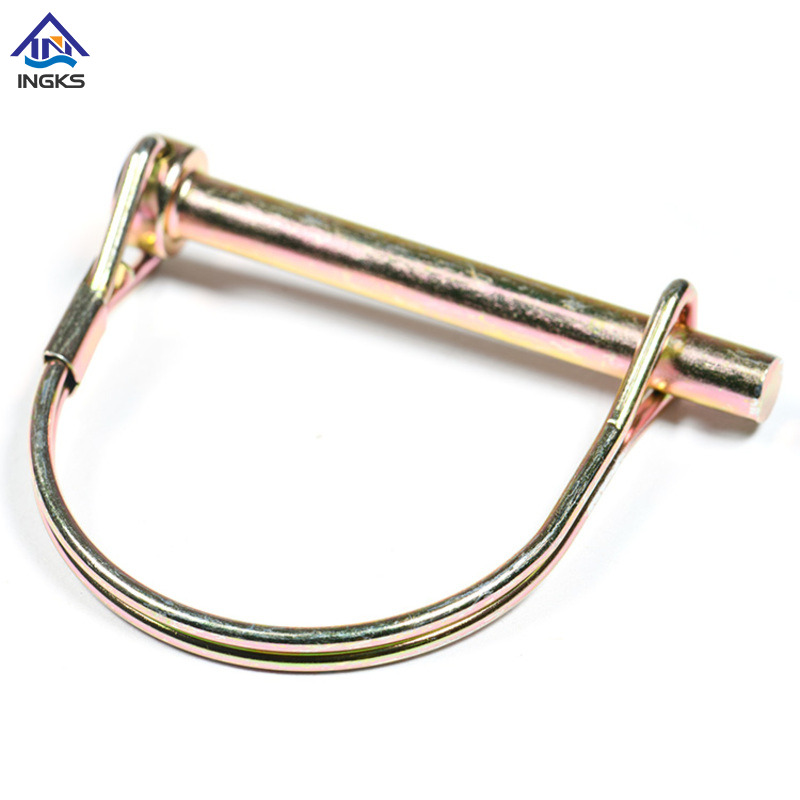 หมุดล็อคกลมเหล็ก D Type สังกะสี สีเหลือง