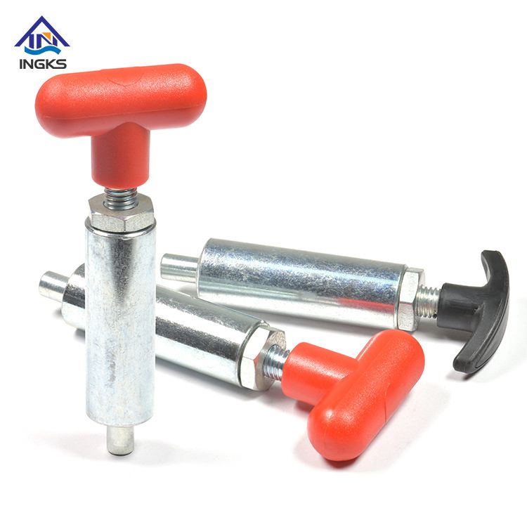  IKS431 สแตนเลสเหล็กคาร์บอน T Handle Pull Knob Indexing Plunger