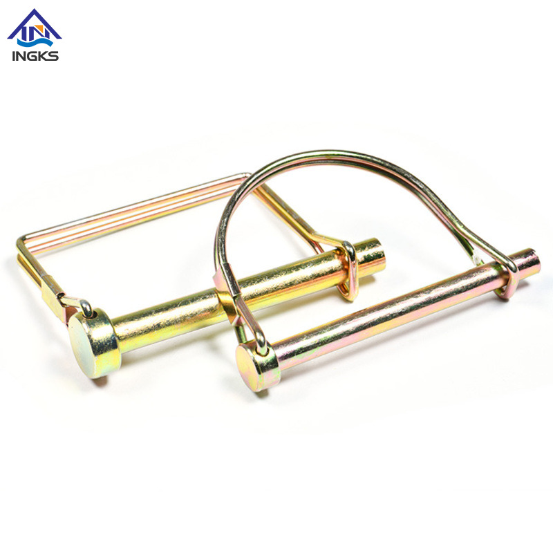 หมุดล็อคกลมเหล็ก D Type สังกะสี สีเหลือง