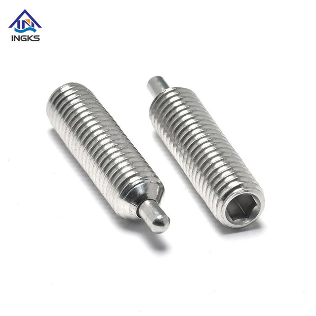 ลูกสูบสเตนเลสสตีล Hex Socket Spring Ball Point Screw