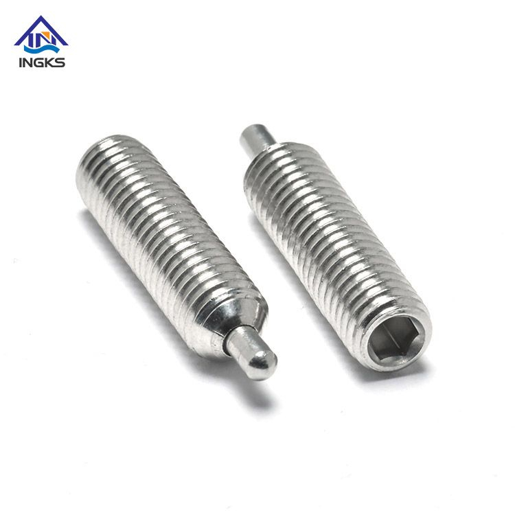 ลูกสูบสเตนเลสสตีล Hex Socket Spring Ball Point Screw