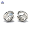 DIN6923 M5-M20 Hex Nut สแตนเลส 304 316 Hex Flange Nut Self-Locking Serrated