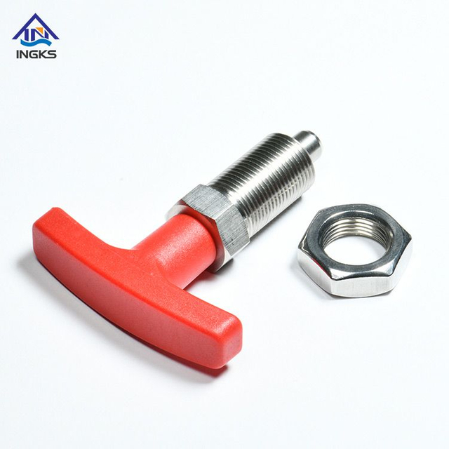  IKS431 สแตนเลสเหล็กคาร์บอน T Handle Pull Knob Indexing Plunger