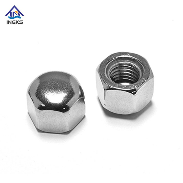 หกเหลี่ยม Domed Cap Nuts DIN 1587 สแตนเลส 304/316 ธรรมดาในเมตริกด้าย M3-M36/IFI ด้าย #10-3/4'