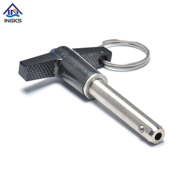 หัวด้วยปุ่มวงแหวนที่จับได้อย่างรวดเร็ว Rlease Ball Lock Pin