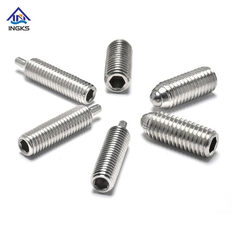 ลูกสูบสเตนเลสสตีล Hex Socket Spring Ball Point Screw