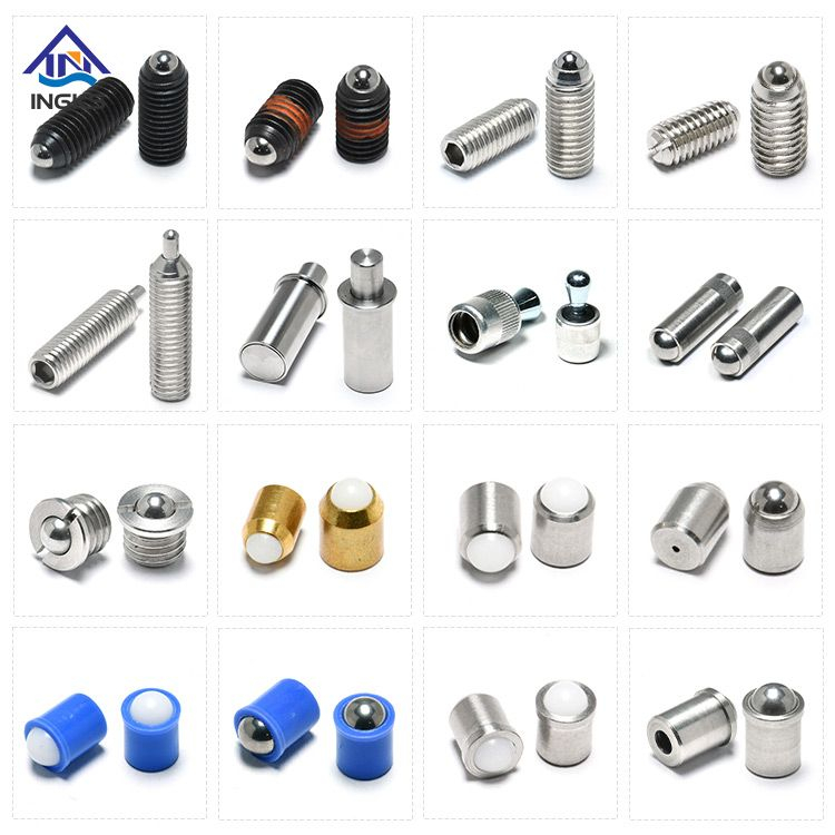 ลูกสูบสเตนเลสสตีล Hex Socket Spring Ball Point Screw