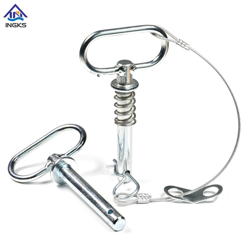 Q ด้ามจับ Clevis Pin หน้าแปลนมีรูที่ส่วนท้าย